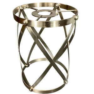 Brushed Nickel Cage Mini Pendant Shade 2.25" Fitter, 7.48"D,  9.76"H